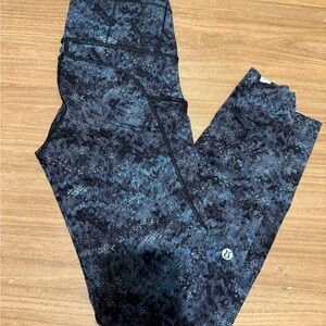 lululemon athletica Blue Patterned Leggings